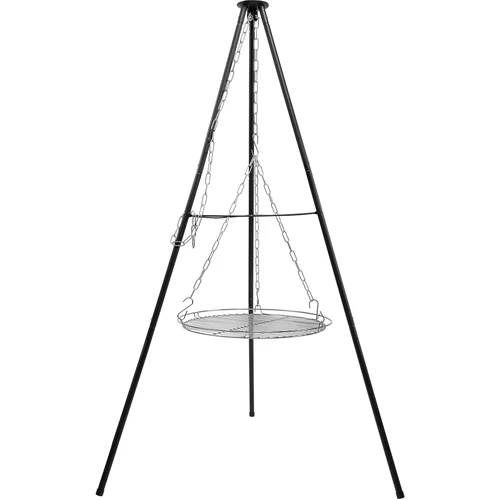 Trípode para fogata con parrilla, 150 cm