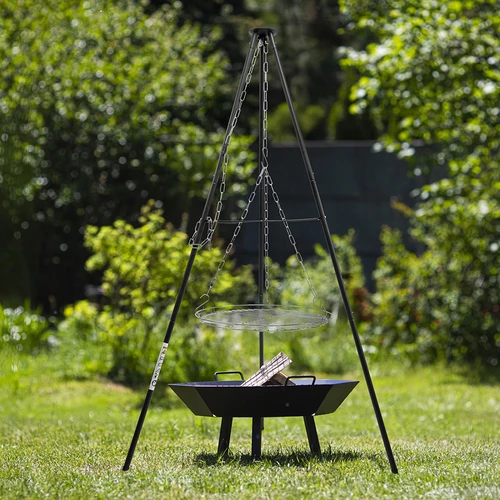 Trípode para fogata con parrilla, 150 cm - 6