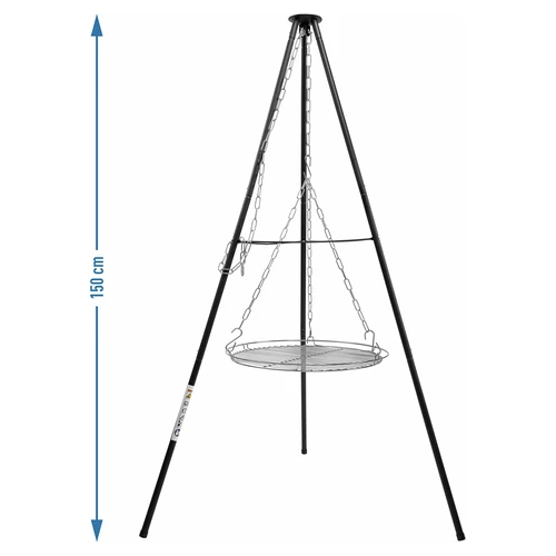Trípode para fogata con parrilla, 150 cm - 5