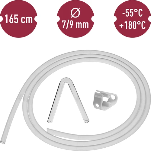 Tubo de silicona fi 7/9mm - temp. -55 +180°C - 6