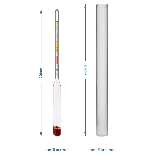 Vinómetro (sacarímetro) - medición de concentración de azúcar - 4