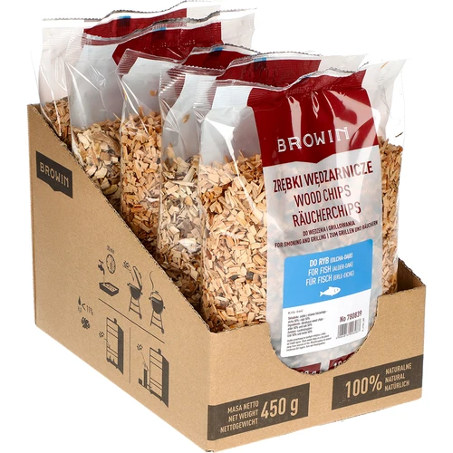 Virutas de madera para ahumar/barbacoa, 50% roble + 50% aliso, 450 g, clase 8 - 2