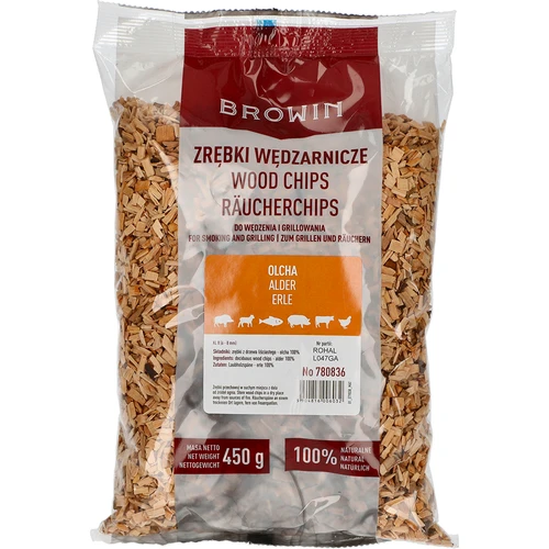 Virutas de madera para ahumar/barbacoa, aliso, 450 g, cl. 8