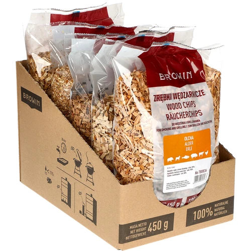 Virutas de madera para ahumar/barbacoa, aliso, 450 g, cl. 8 - 2