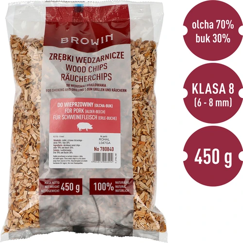 Virutas para ahumar/parrilla 70% aliso + 30% haya, 450 g, clase 8 - 3