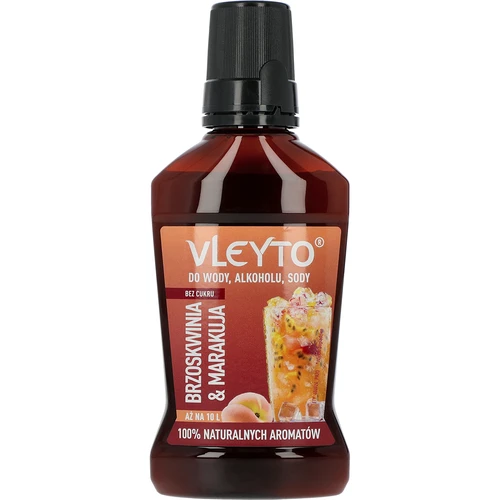 VLEYTO Melocotón & Maracuyá – esencia de sabor con aromas naturales, 250 ml