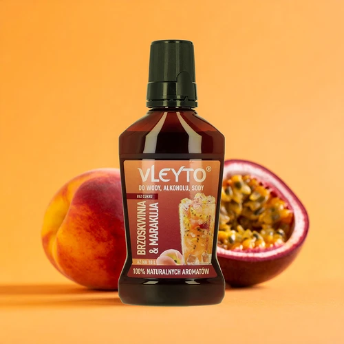 VLEYTO Melocotón & Maracuyá – esencia de sabor con aromas naturales, 250 ml - 4