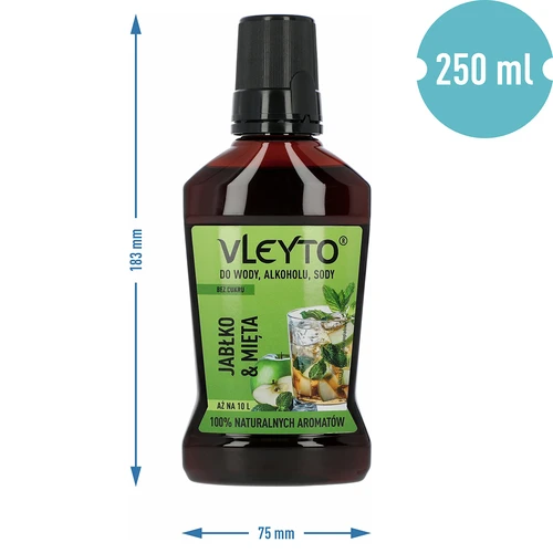 VLEYTO Menta & Manzana – esencia de sabor con aromas naturales, 250 ml - 5