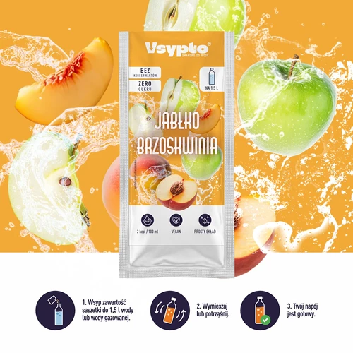 Vsypto sabor Manzana y Melocotón, 9 g - 6