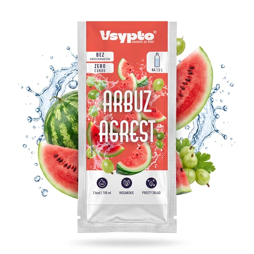 Vsypto sabor sandía y grosella espinosa, 9 g