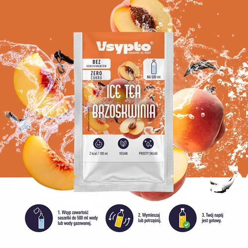 VSYPTO sabor Té Helado Melocotón, 3 g - 6