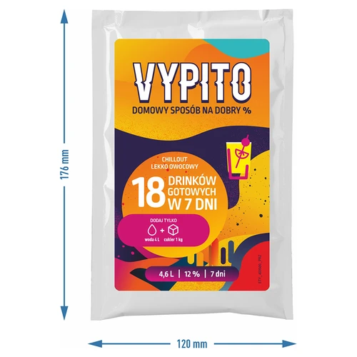 VYPITO 12%, sobre para 18 bebidas - Chillout ligeramente afrutado, 126 g - 4