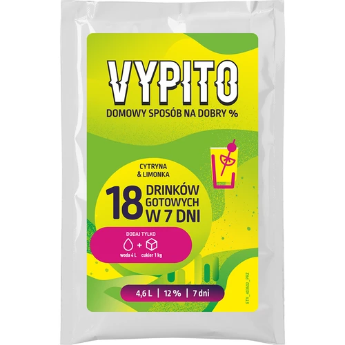 VYPITO 12%, sobre para 18 bebidas - Limón & lima, 126 g