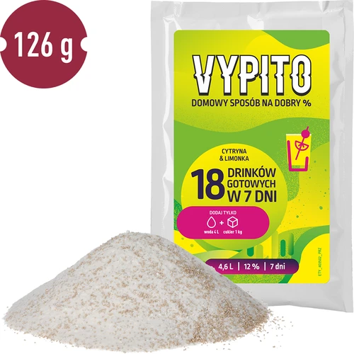 VYPITO 12%, sobre para 18 bebidas - Limón & lima, 126 g - 3