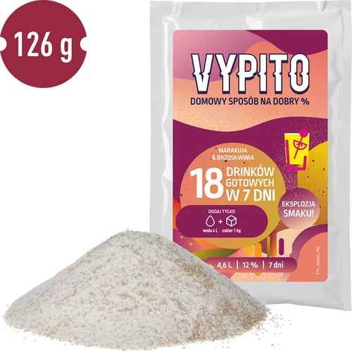 VYPITO 12%, sobre para 18 cócteles – Maracuyá-Melocotón, 126 g - 3
