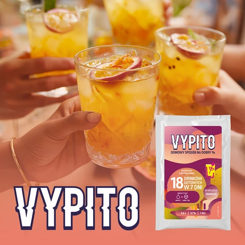 VYPITO 12%, sobre para 18 cócteles – Maracuyá-Melocotón, 126 g - 6