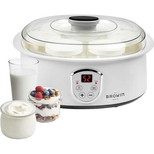 Yogurtera con termostato y frascos, 1,3l, 20W