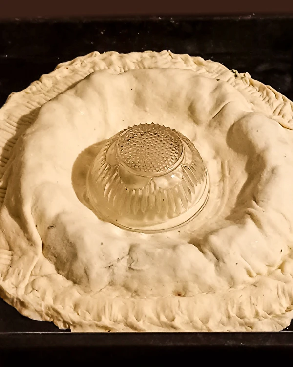 Estrella de masa con levadura y espinacas