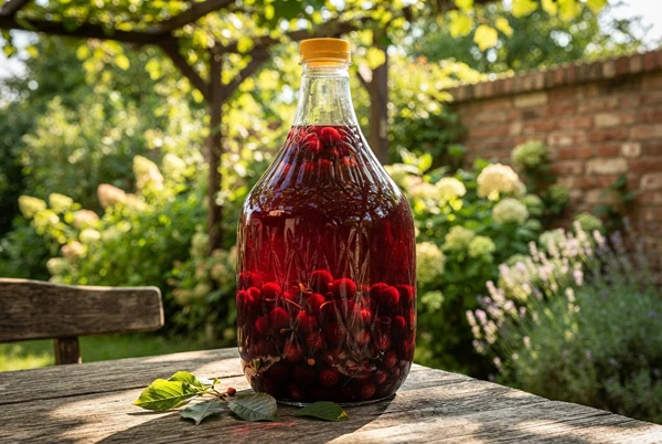 Licor casero de cerezas