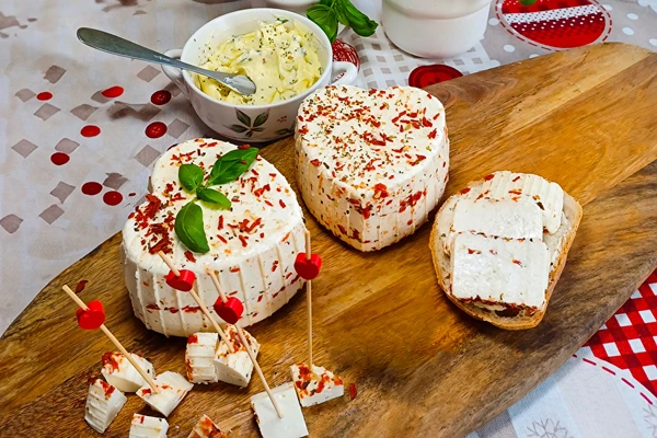 Queso tipo koryciński para San Valentín