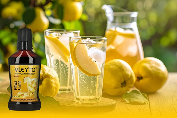 Sparkling Pigwa - refrescante cóctel sin alcohol con un toque de miel y membrillo