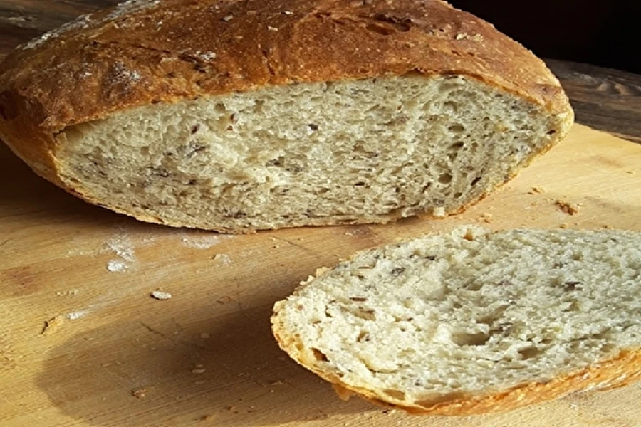 Browin Przepiśnik - Pan de trigo con levadura y semillas de lino